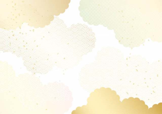 日本图案黄金×颜色的云海