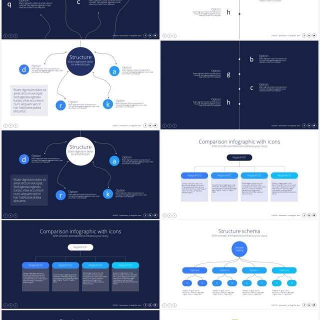 组织结构图分层信息图PPT素材Structure