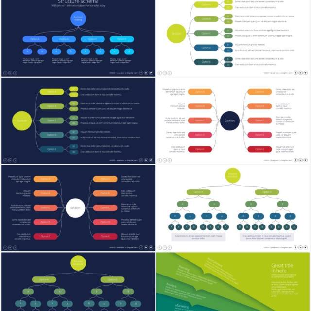 组织结构图分层信息图PPT素材Structure