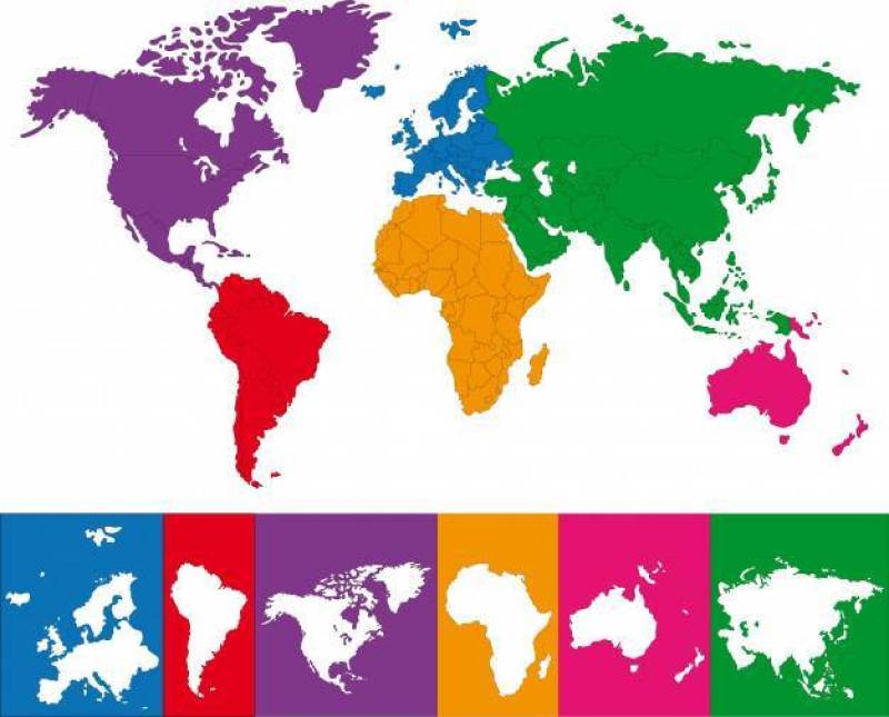 Colorful world map