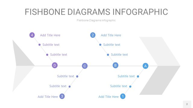 蓝紫色鱼骨PPT信息图表2