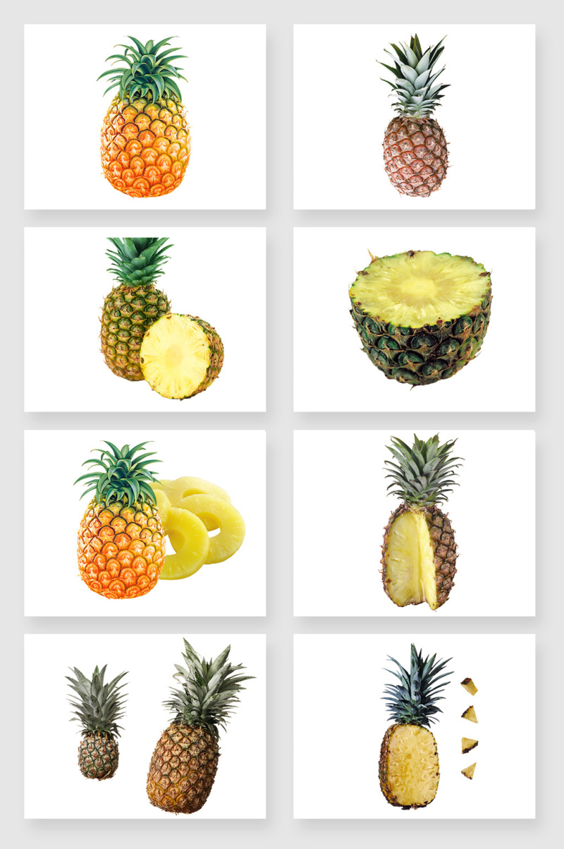 美味酸甜的可吃菠萝免抠图设计素材