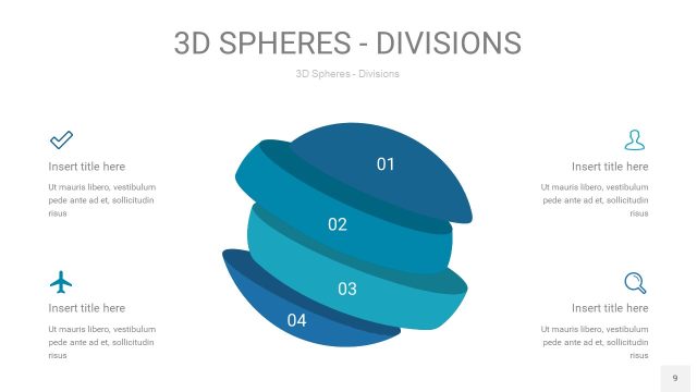 青色3D球体切割PPT信息图9