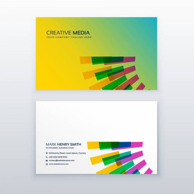 创意多彩品牌名片设计模板