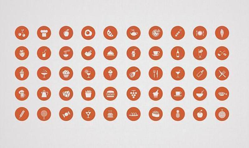 精致食物图标PSD分层