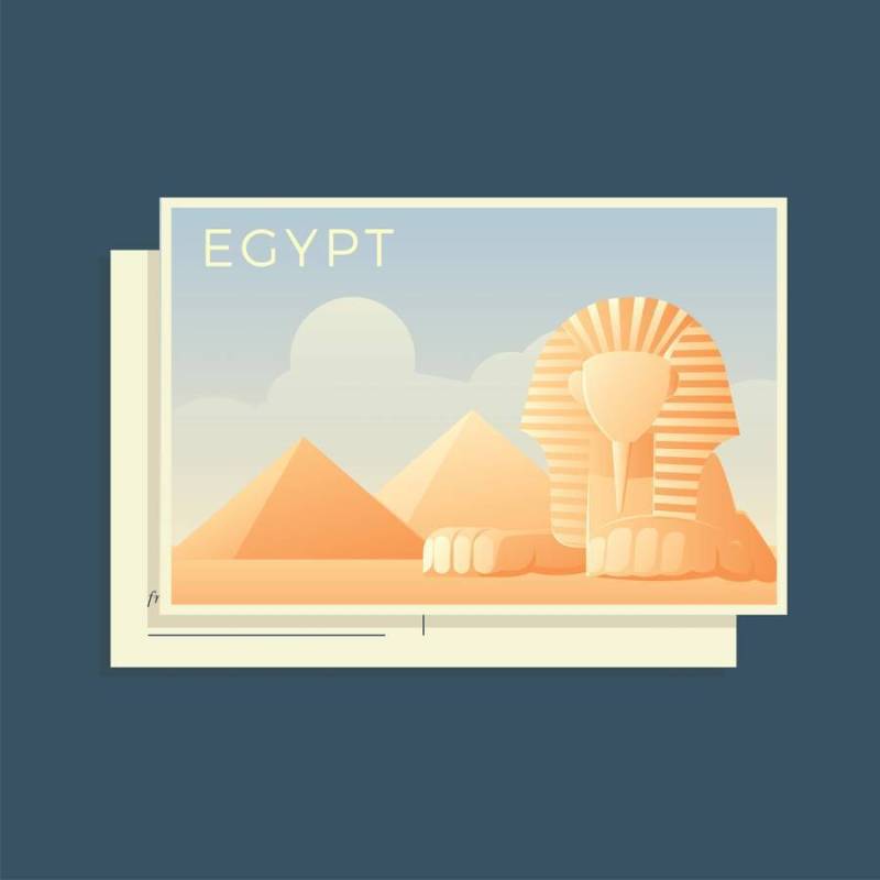 世界埃及传染媒介的明信片
