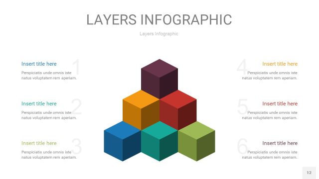 多彩3D分层PPT信息图12 多彩3D分层PPT信息图12