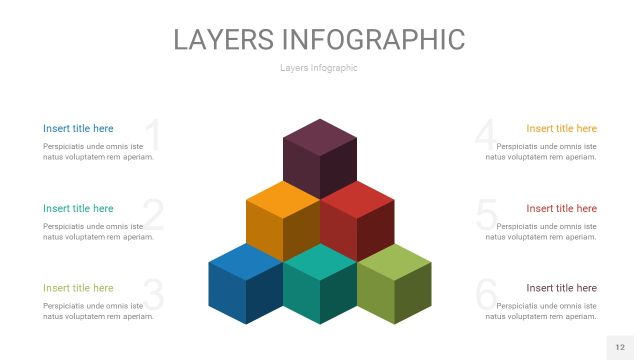 多彩3D分层PPT信息图12