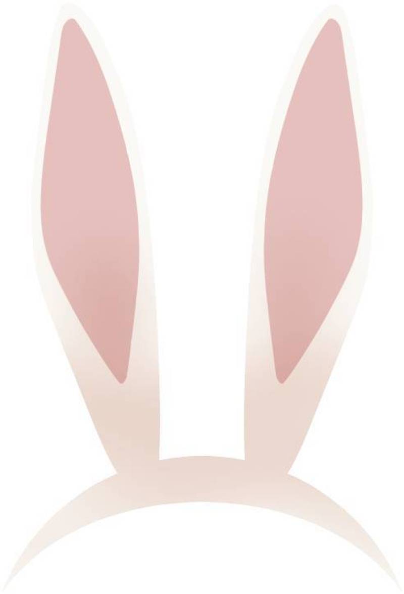 兔耳朵头带白色