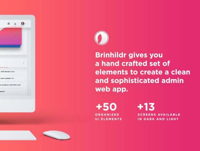 带有丰富美丽元素的仪表板Web UI工具包。，Brinhildr Web UI工具包