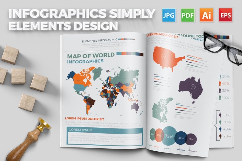 信息图形图表简单设计 infographics simply design