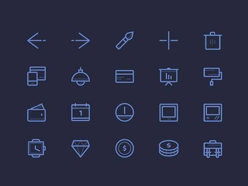 Beautiful Outlined Icons