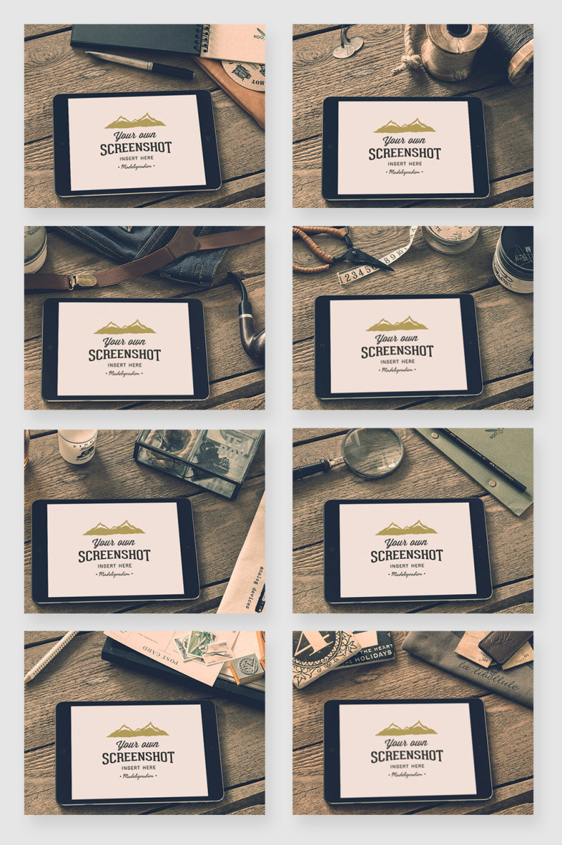 苹果iPad平板电脑摆放场景贴图样机