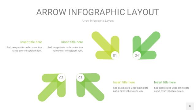 浅绿色箭头PPT信息图表8