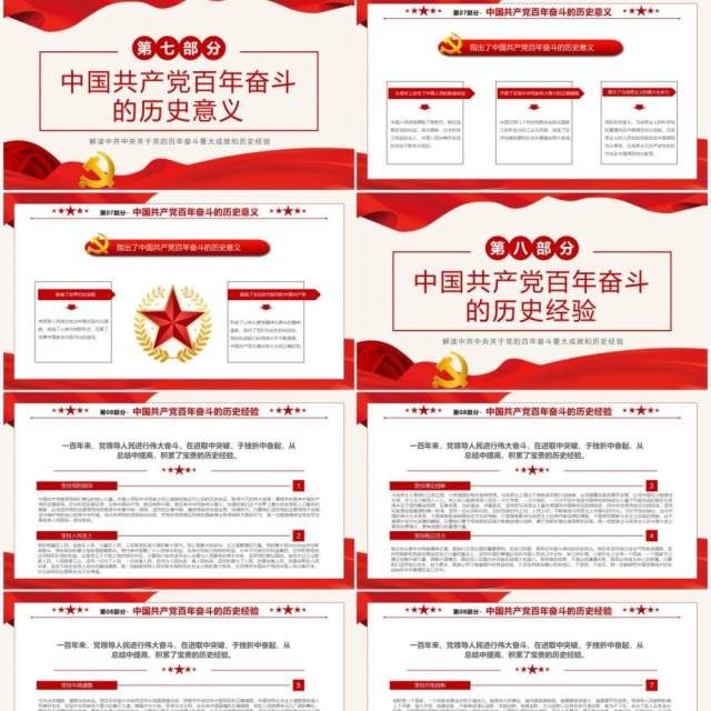 中国共产党第三个历史决议PPT模板 中国共产党第三个历史决议PPT模板