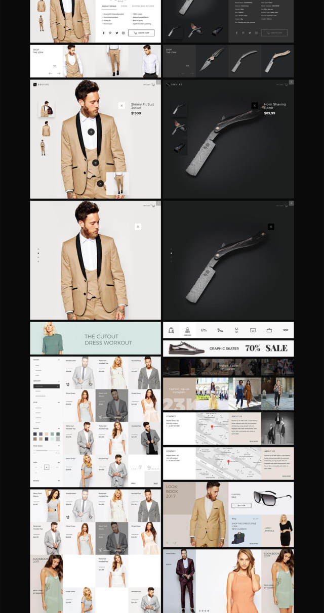 适用于Photoshop和Sketch的现代和简约UI工具包,Squixe UI工具包 适用于Photoshop和Sketch的现代和简约UI工具包,Squixe UI工具包