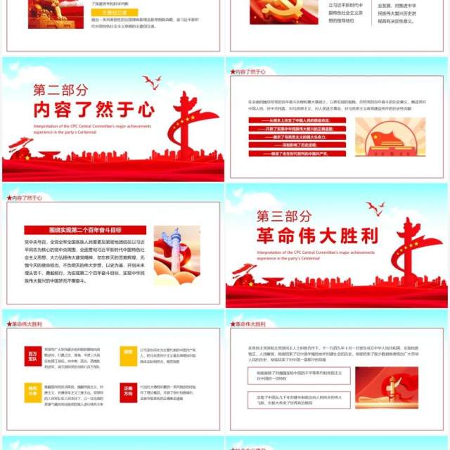第三个历史决议心得体会动态PPT模板 第三个历史决议心得体会动态PPT模板