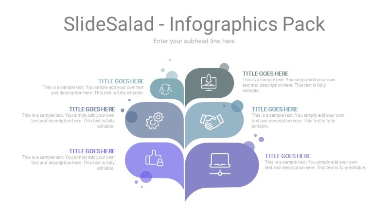 紫蓝色并列关系PPT信息可视化图表9