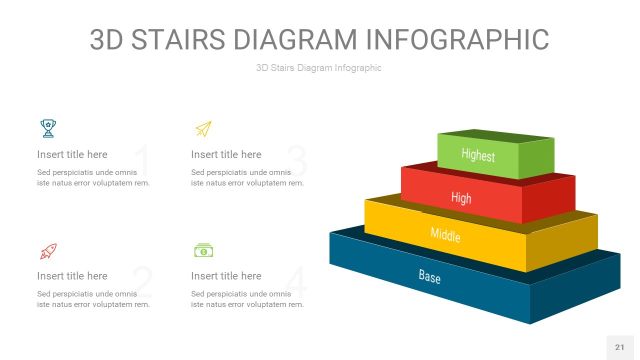 多彩3D阶梯PPT图表21