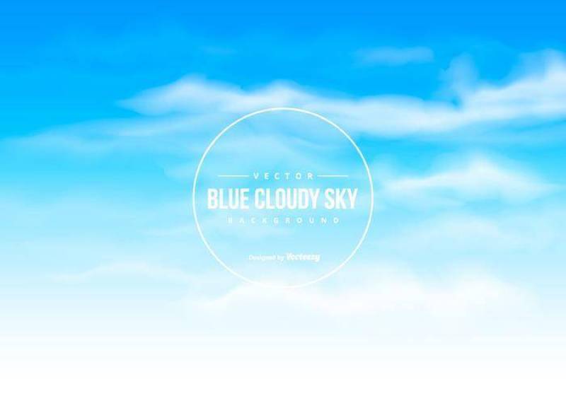 与云彩例证的蓝天