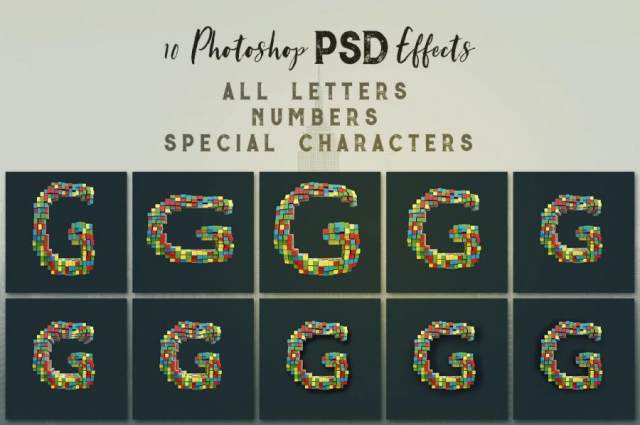 6款3D英文字体立体英文字体psd分层PNG免抠素材打包下载 6款3D英文字体立体英文字体psd分层PNG免抠素材打包下载