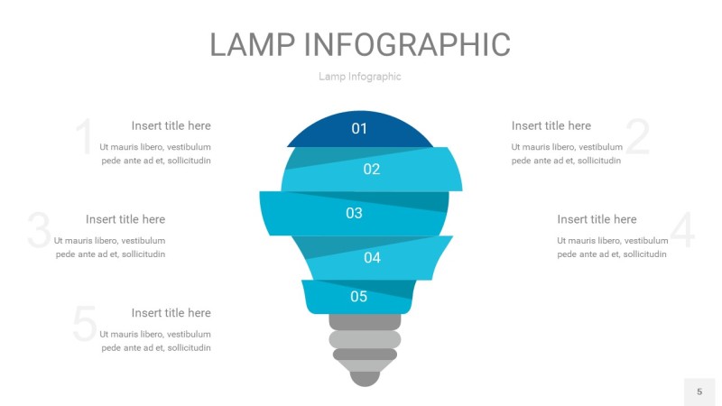 宝石蓝创意灯PPT信息图5