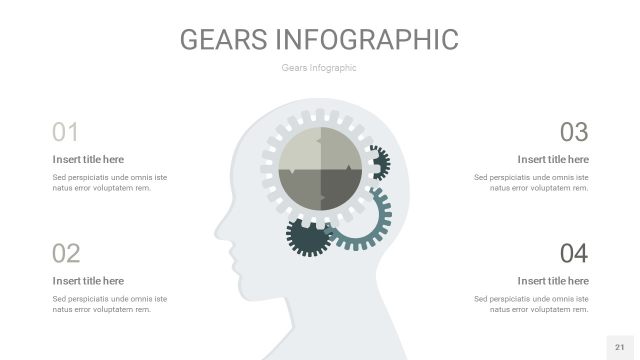 灰色齿轮PPT信息图21