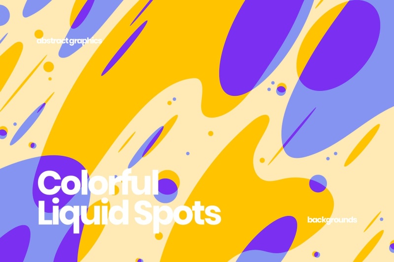 彩色液体形状背景AI设计矢量素材Colorful Liquid Shapes Backgrounds