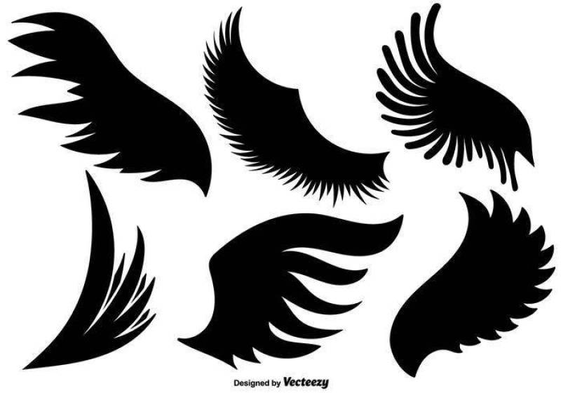 向量组的卡通天使的翅膀