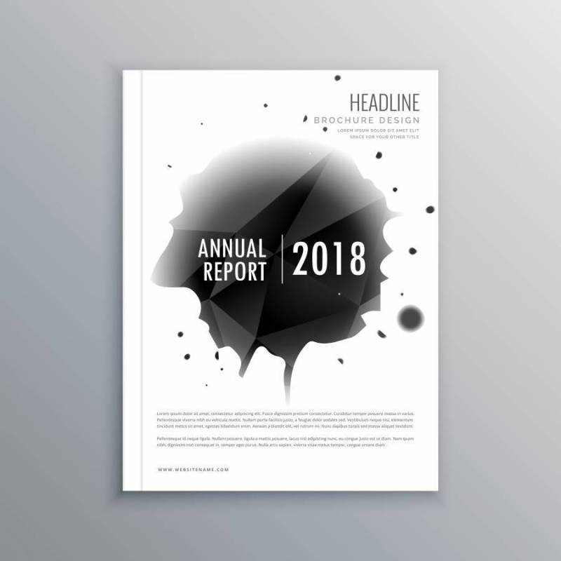 年度报告商业杂志封面模板在A4打印大小