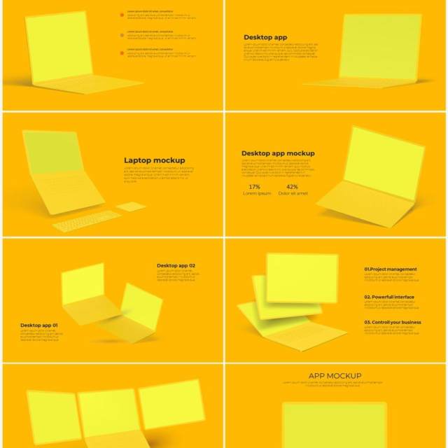 黄色系手机电脑设备实体模型PPT元素素材Devices yellow 黄色系手机电脑设备实体模型PPT元素素材Devices yellow