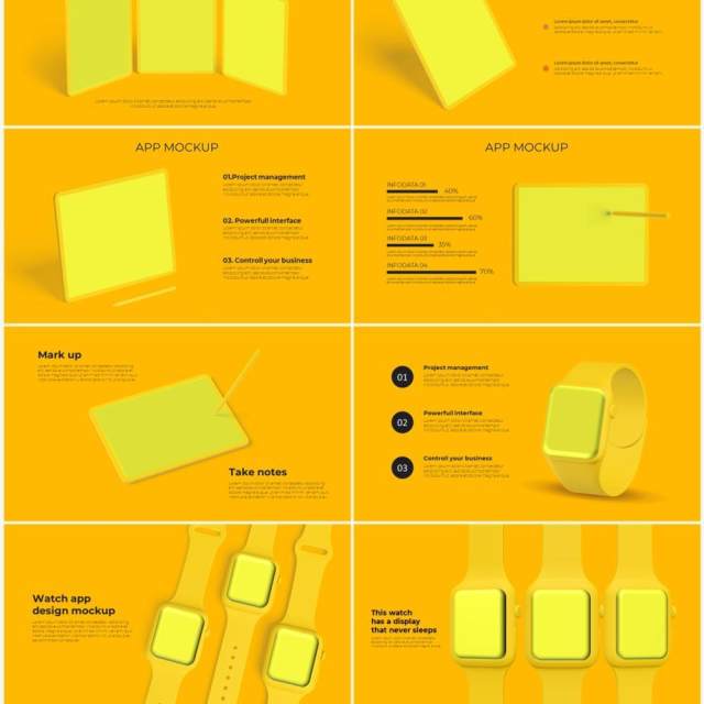 黄色系手机电脑设备实体模型PPT元素素材Devices yellow 黄色系手机电脑设备实体模型PPT元素素材Devices yellow