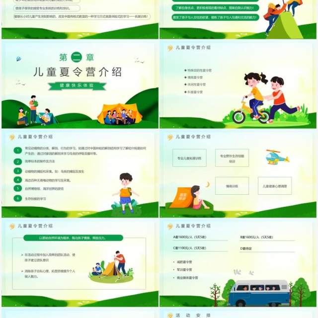 绿色卡通风暑期夏令营活动策划PPT模板(1) 绿色卡通风暑期夏令营活动策划PPT模板(1)