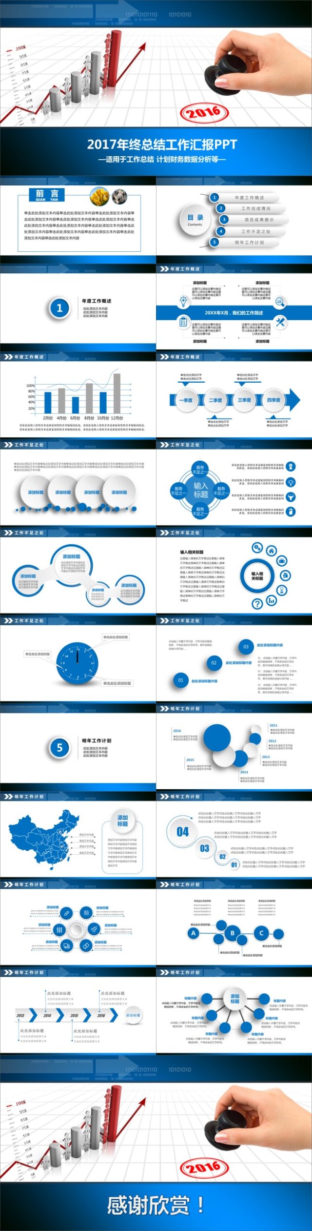 2017年终总结工作汇报PPT