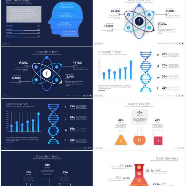 科学实验化学图形PPT素材Science