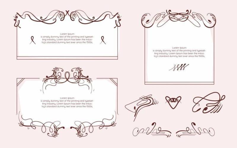 新艺术风格背景框架元素装饰矢量