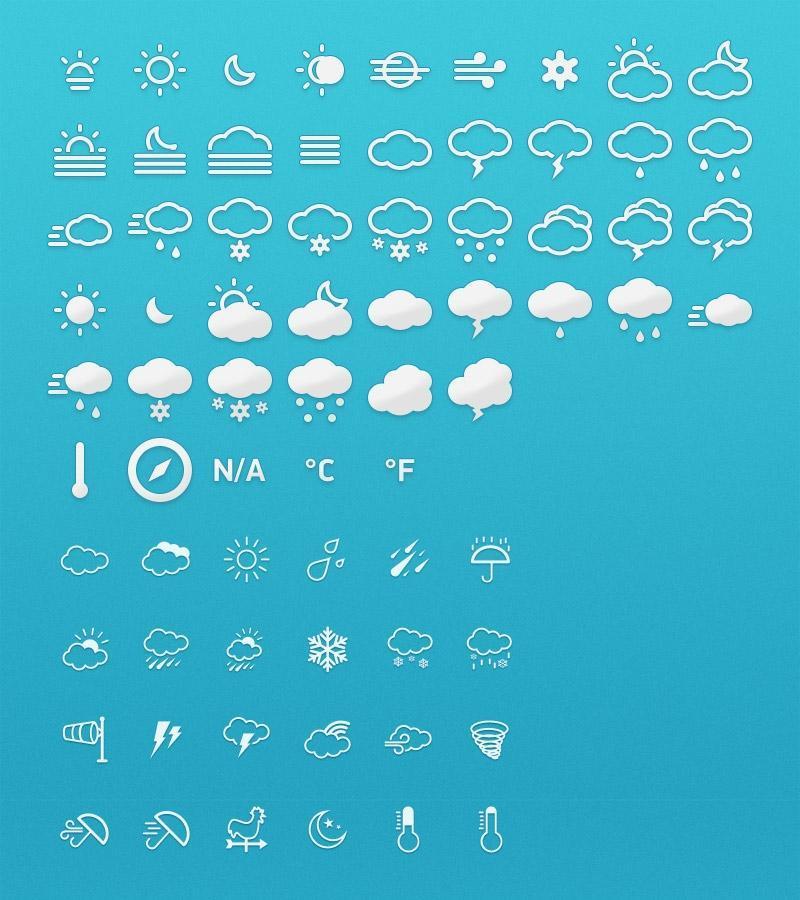 天气icon---psd分层