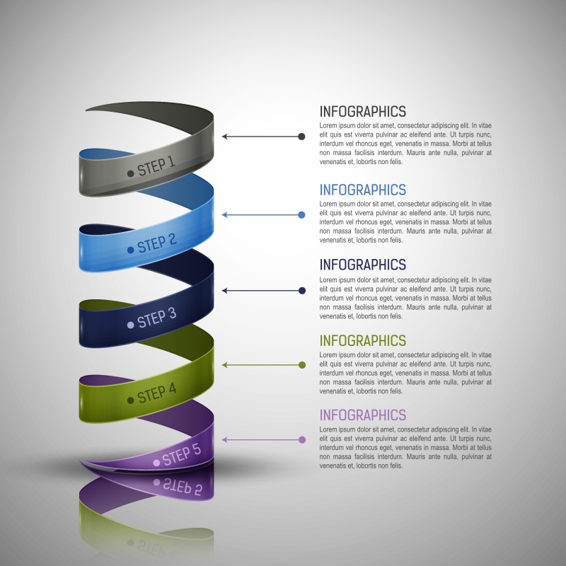 条纹信息图形模板集18