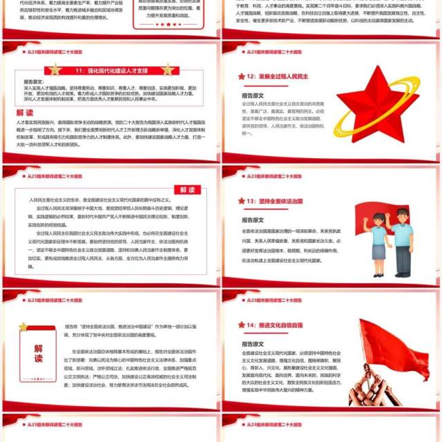 从23组关键词读懂党的二十大报告PPT模板 从23组关键词读懂党的二十大报告PPT模板
