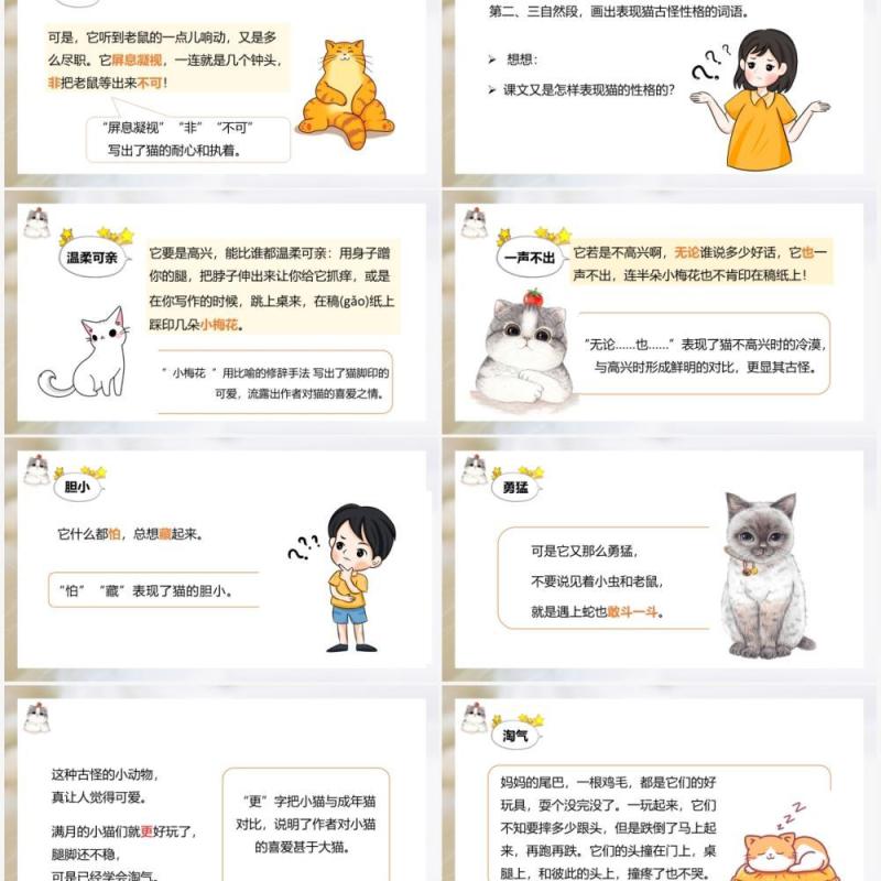 部编版七年级语文上册猫课件PPT模板