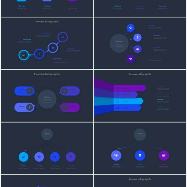 深色背景蓝色圆形结构图并列关系信息图表PPT元素素材Infographic Blue 深色背景蓝色圆形结构图并列关系信息图表PPT元素素材Infographic Blue
