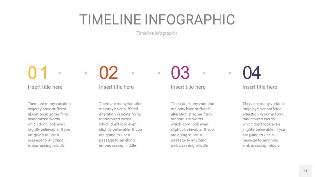 多彩时间轴PPT信息图11