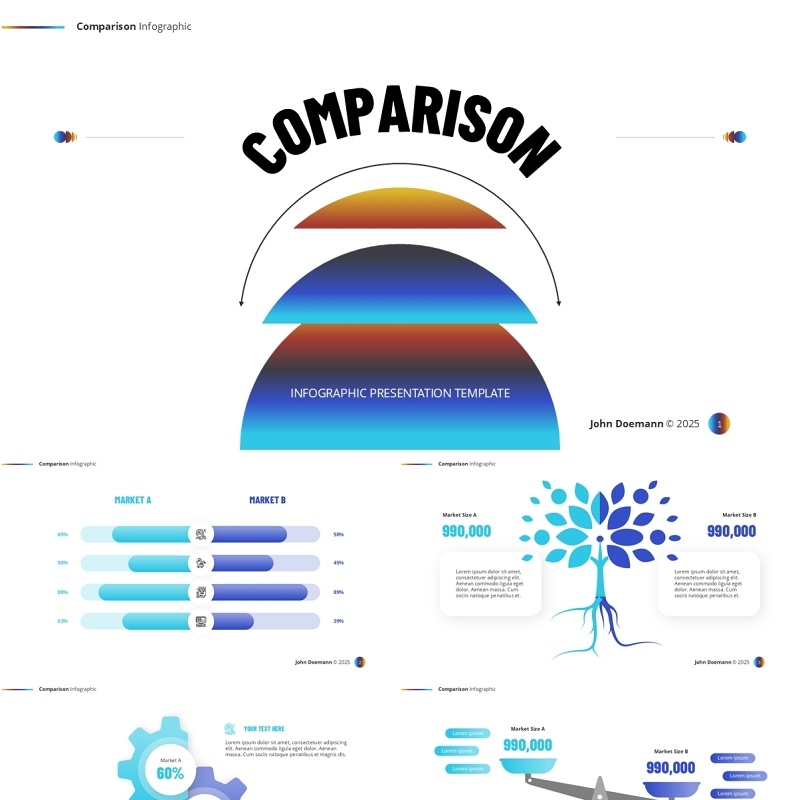 对比图PPT信息图表Comparison