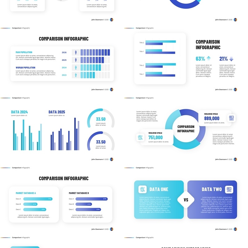 对比图PPT信息图表Comparison