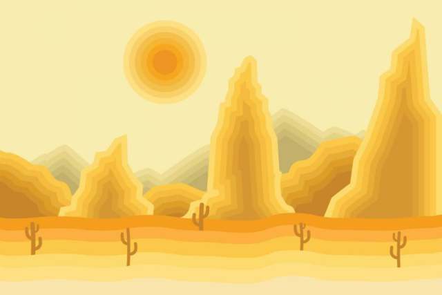 沙漠景观的插图