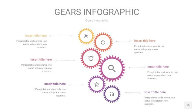 粉黄色齿轮PPT信息图15