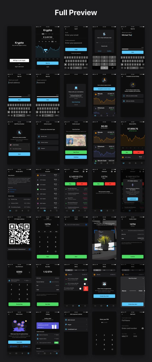 对于您的下一个区块链和加密项目。,Krypto UI Kit 对于您的下一个区块链和加密项目。,Krypto UI Kit