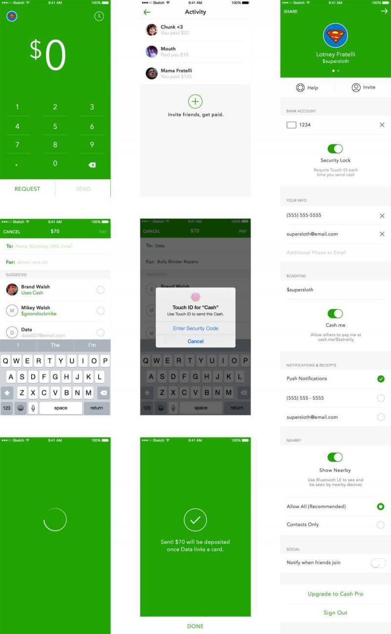 Square Cash App UI Kit