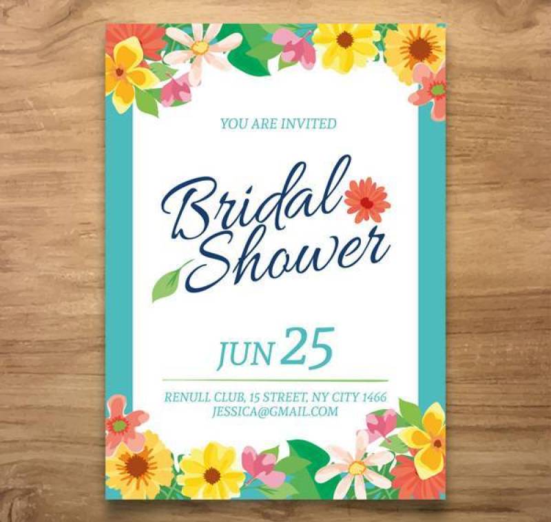 新娘送礼会邀请卡