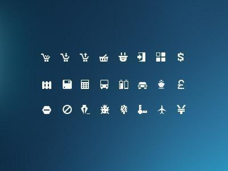 迷你购物图标PSD素材